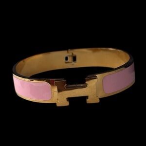 Vintage fashion Elegant Pink and Gold Bracelet
